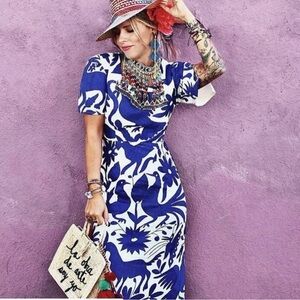 Purple and cream Cream Floral Dress